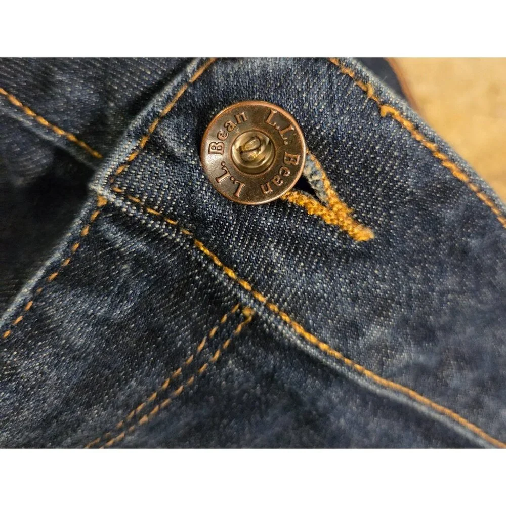 LL Bean Classic Fit Women's Plus Size 20 Blue Denim Crop Capri Jean 40x18